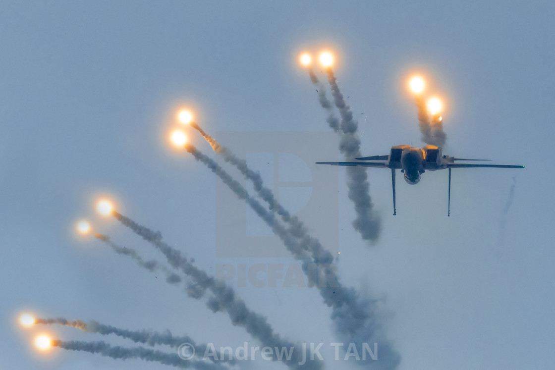 "F15SG Flares Release Performance 02" stock image