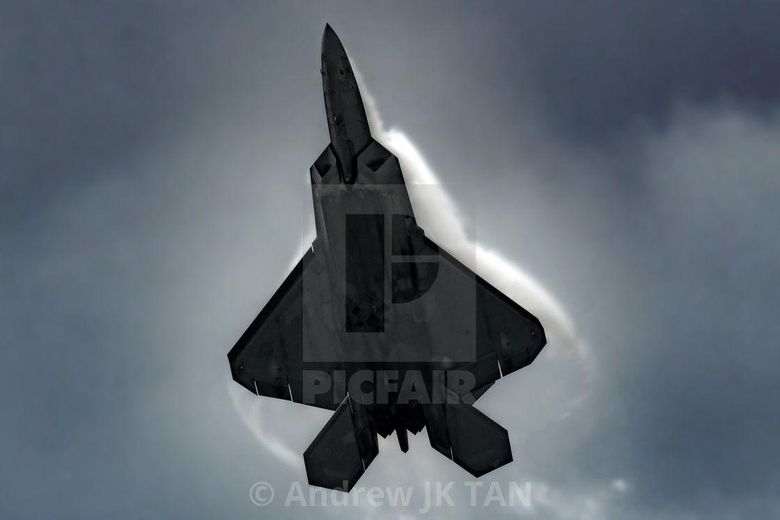 "F22 Vapour trails" stock image