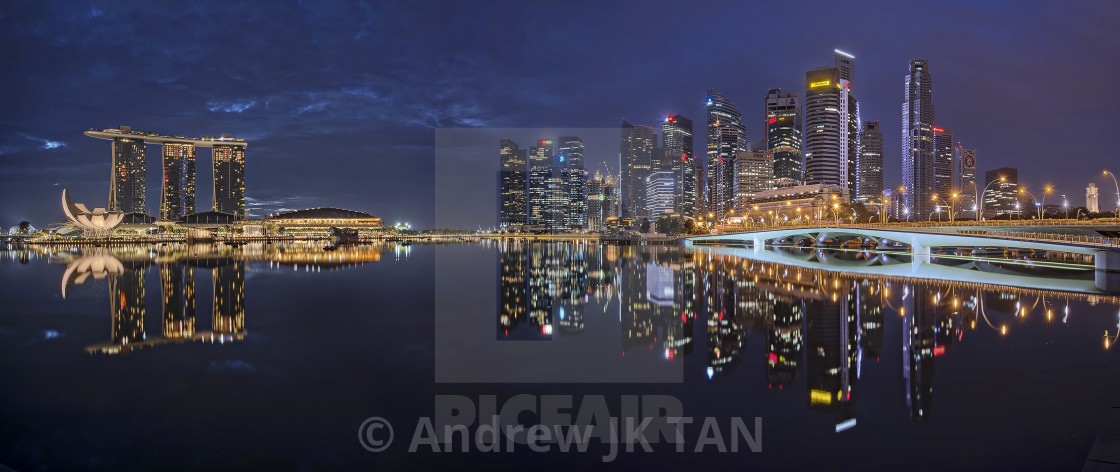 "Marina Bay Cityscape Panaroma 01" stock image