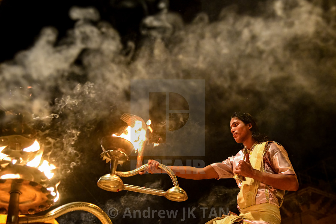 "Ganga Aarti 03" stock image