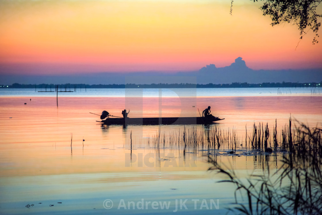 "Thale Noi Dusk" stock image