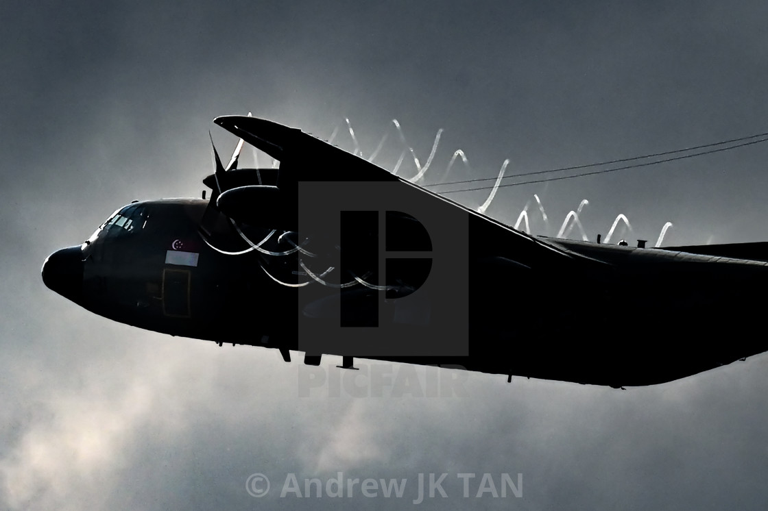 "C130 Silhouette" stock image