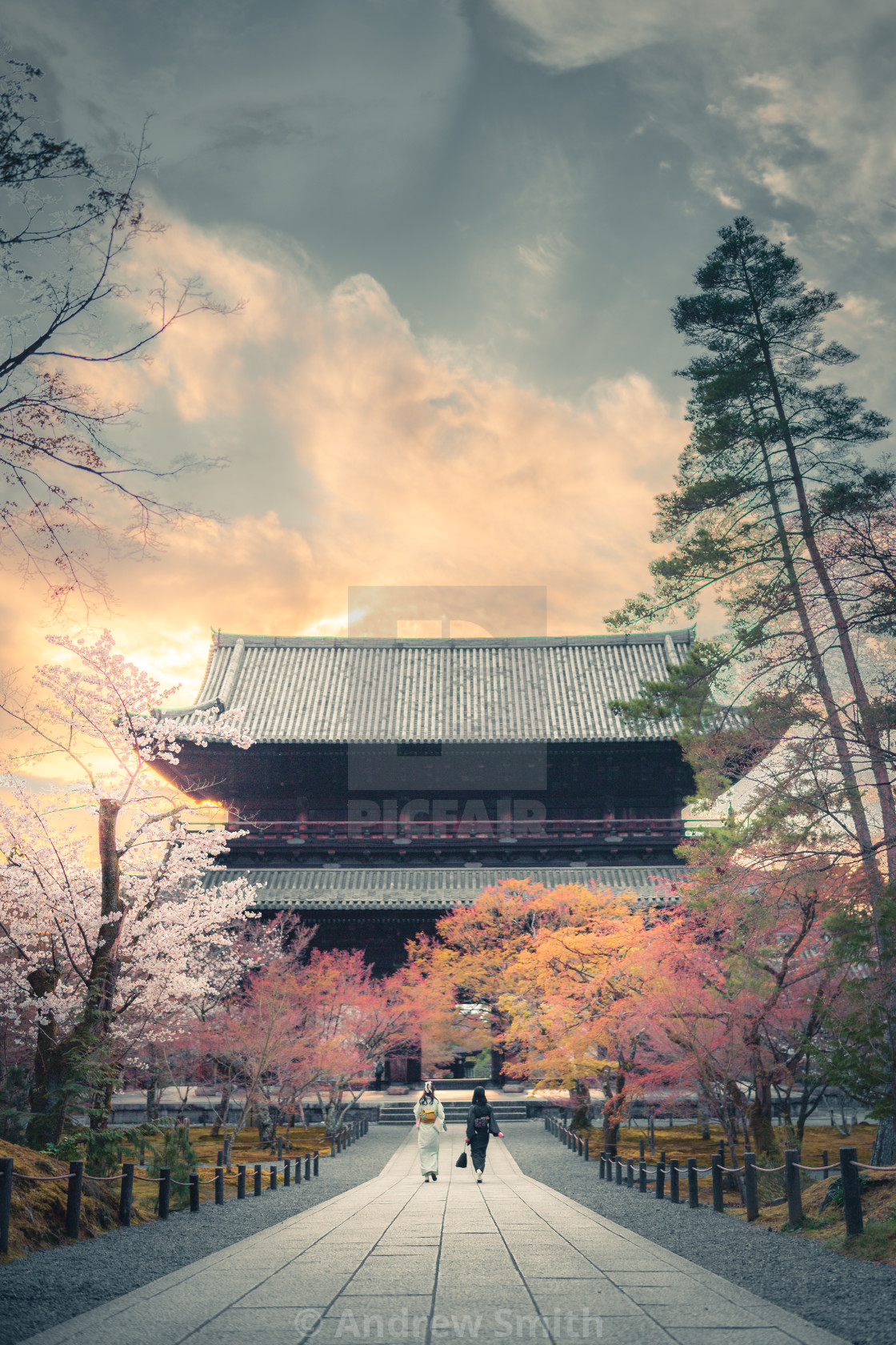 "Road to the Temple" stock image