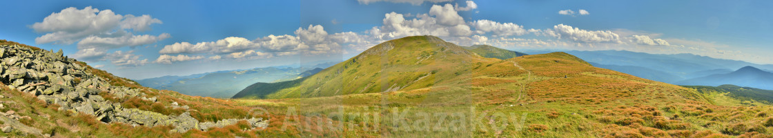 "panorama of the mountains" stock image