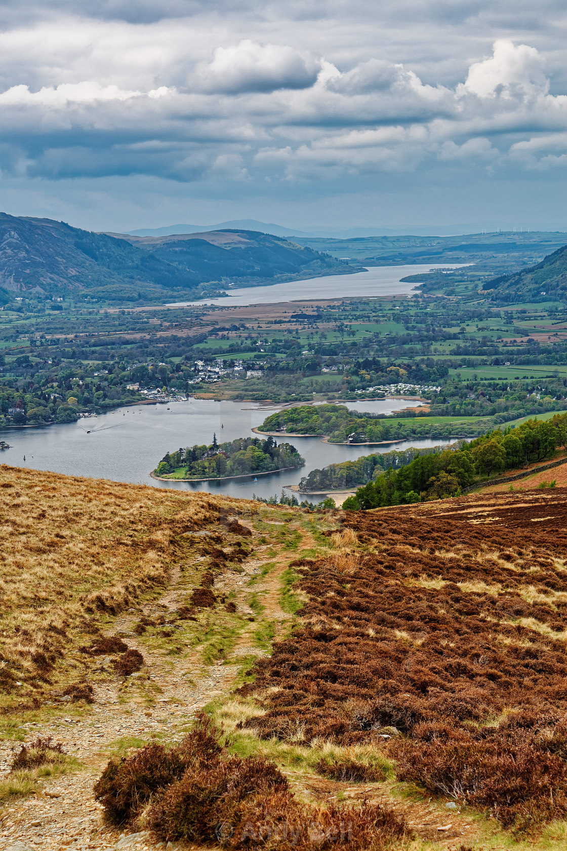 "Derwent Water and Bessenthwaite Lake" stock image