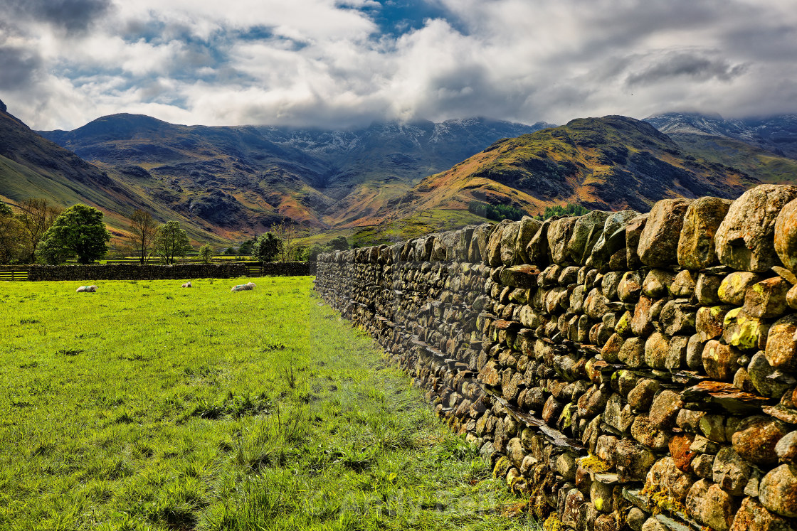 "Langdale Valley Wall" stock image