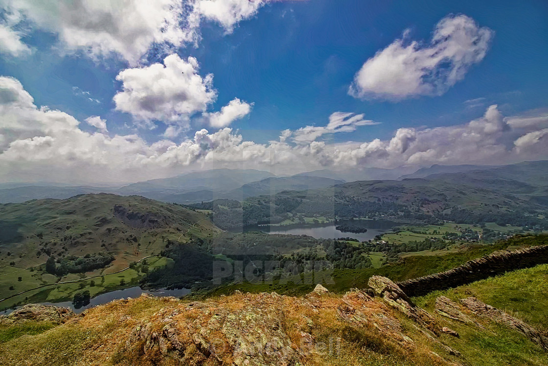 "Rydal Water and Grasmere" stock image