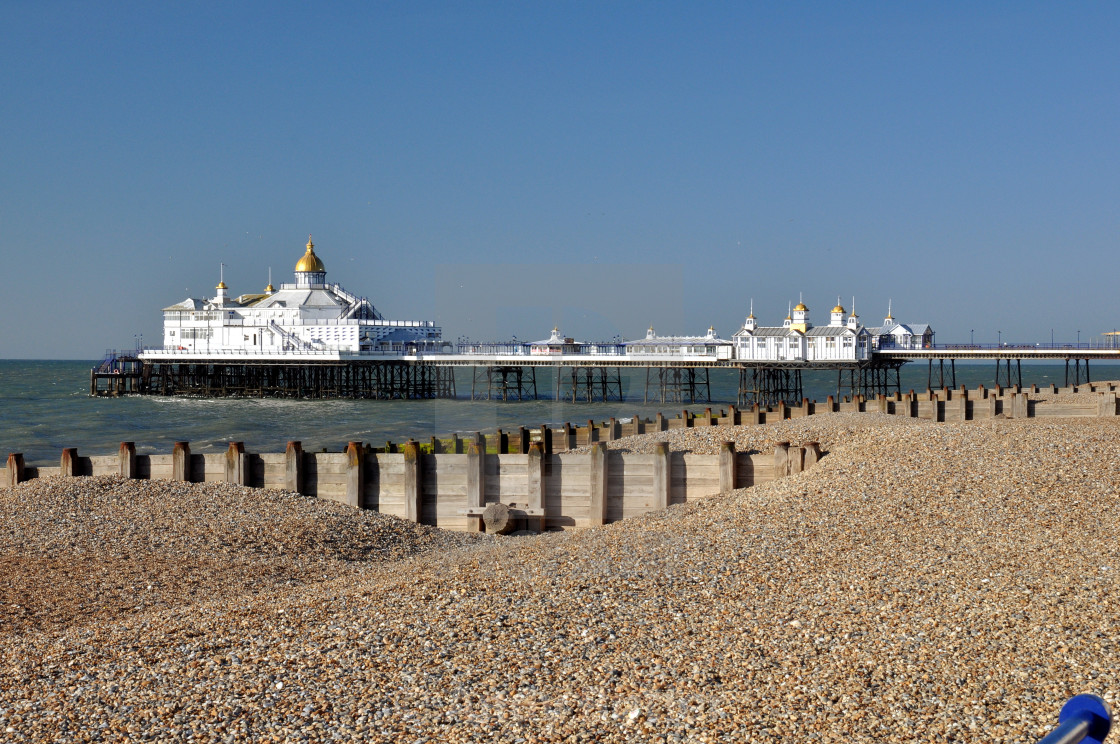 "Beacxh & Pier, Eastbourne" stock image