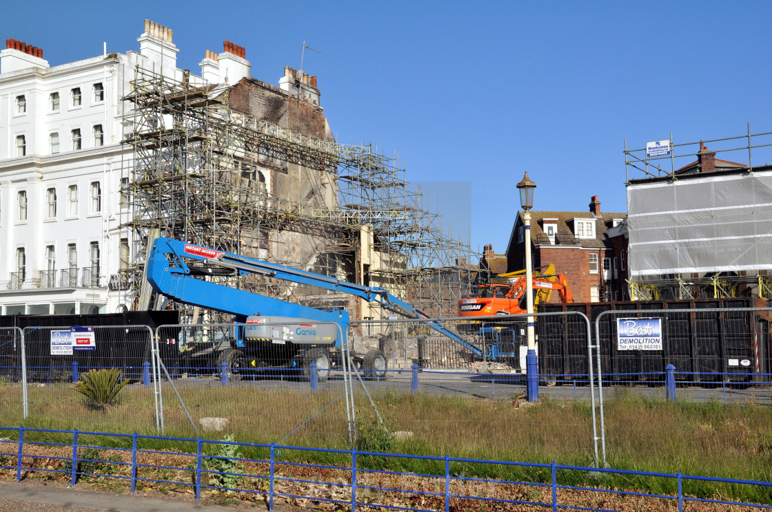 "Hotel Demolition_Eastbourne" stock image