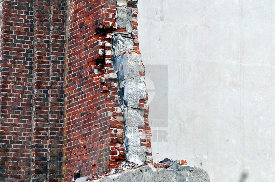 "Demolition of church in Eastbourne" stock image