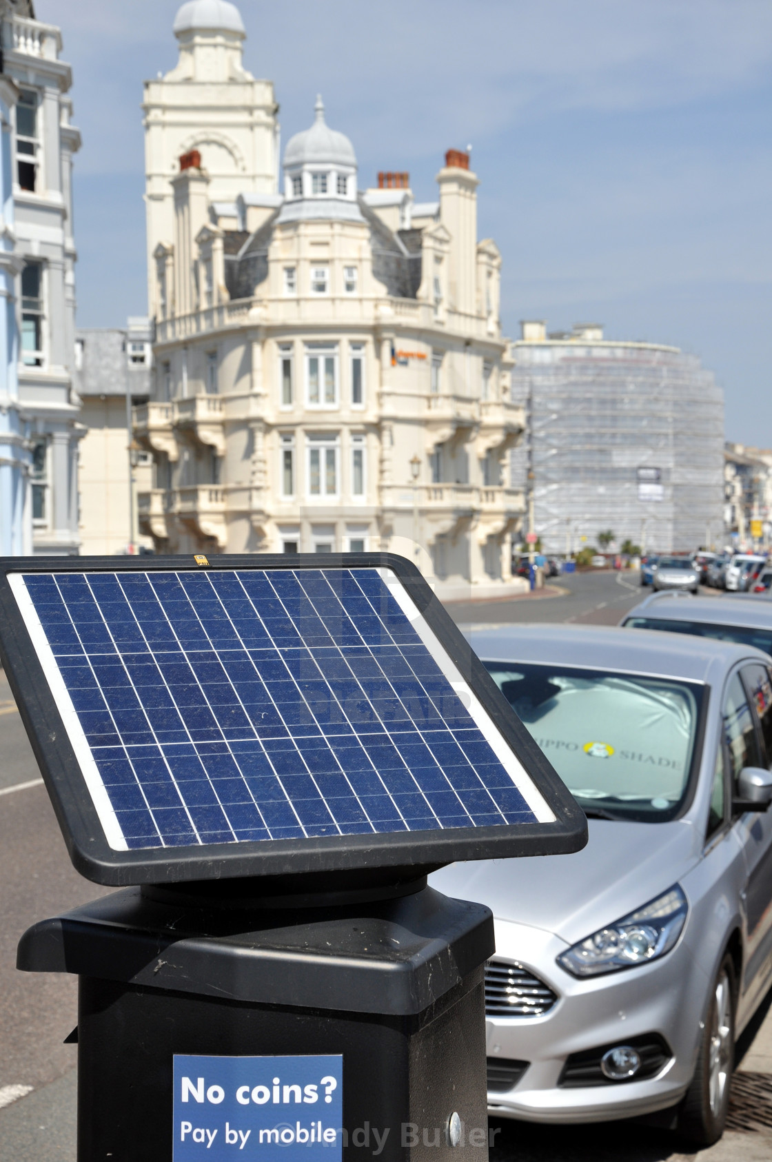 "Solar Powered Parking Meter" stock image