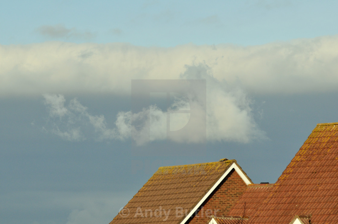 "Arcus Shelf Cloud. England, Eastbourne, January 2021" stock image