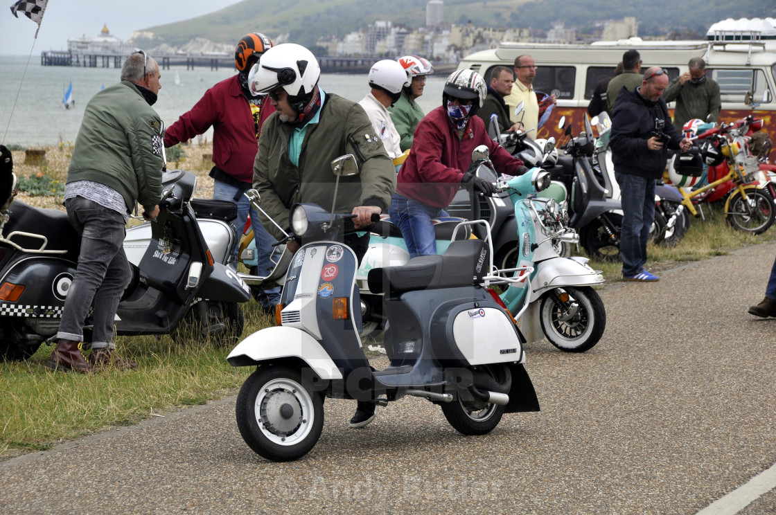 "Scooters at Beachlife 2017 Eastbourne." stock image