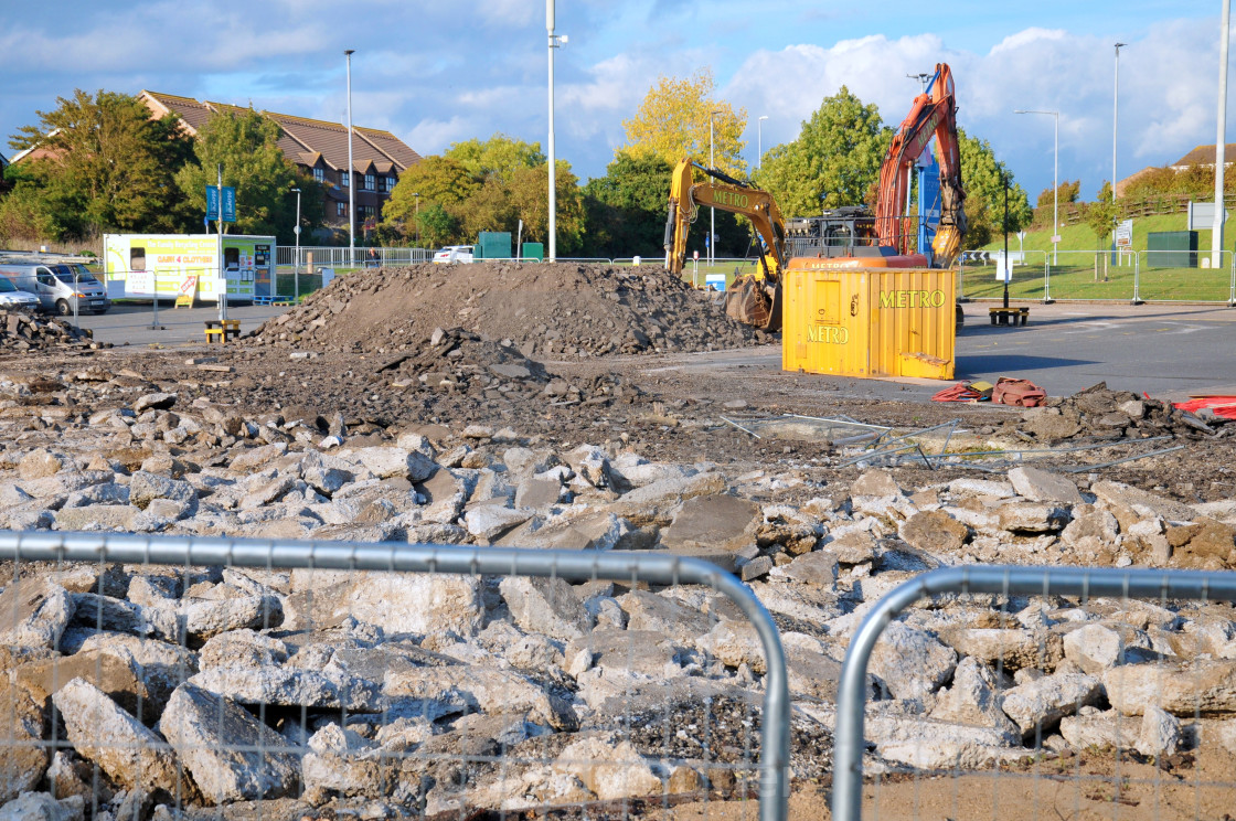 "New extension being built at Langney Shopping Centre" stock image