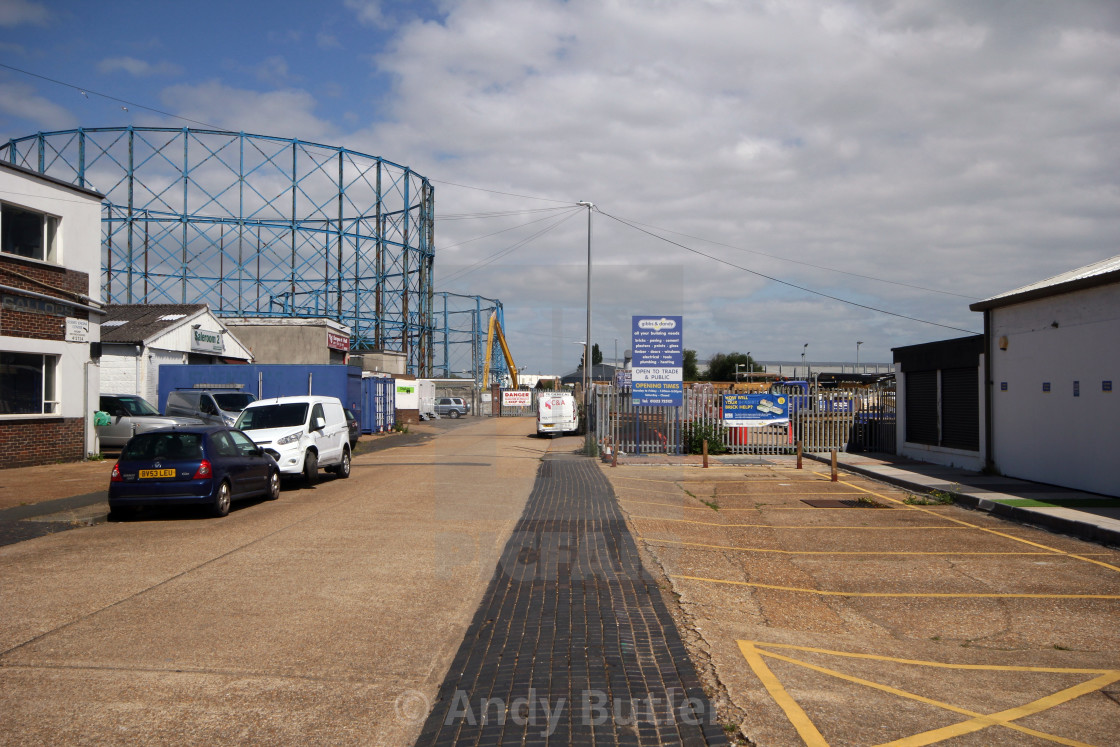 "Small industrial Estate in Eastbourne, East Sussex, England." stock image