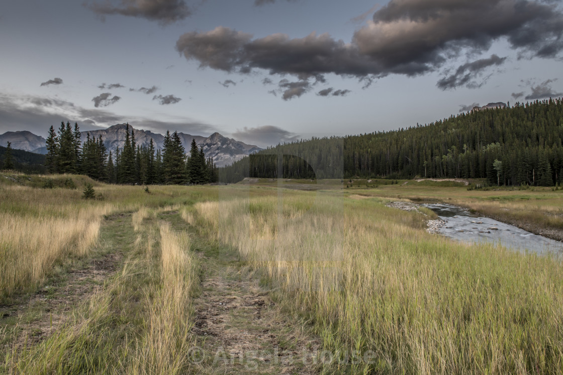 "Rocky Mountain Sunset" stock image