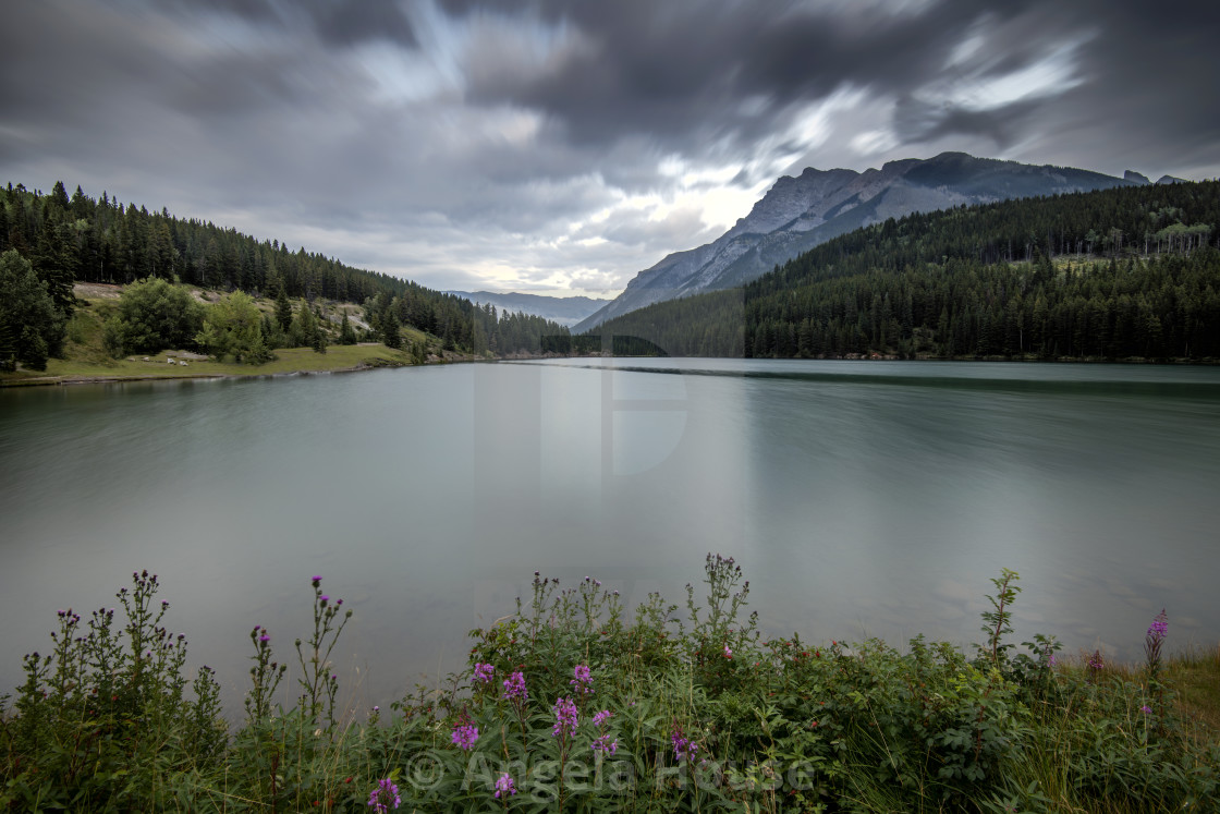 "Two Jack Lake, Banff Alberta" stock image