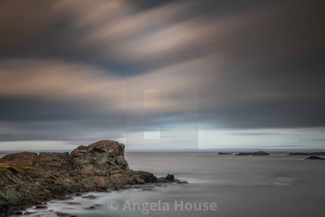 "Sunset in Cape St. Francis, Newfoundland" stock image