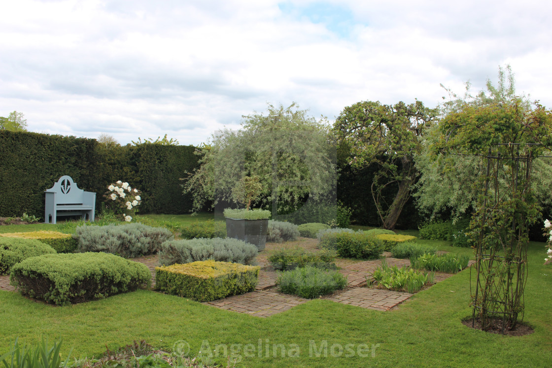 "Grey and White Garden" stock image