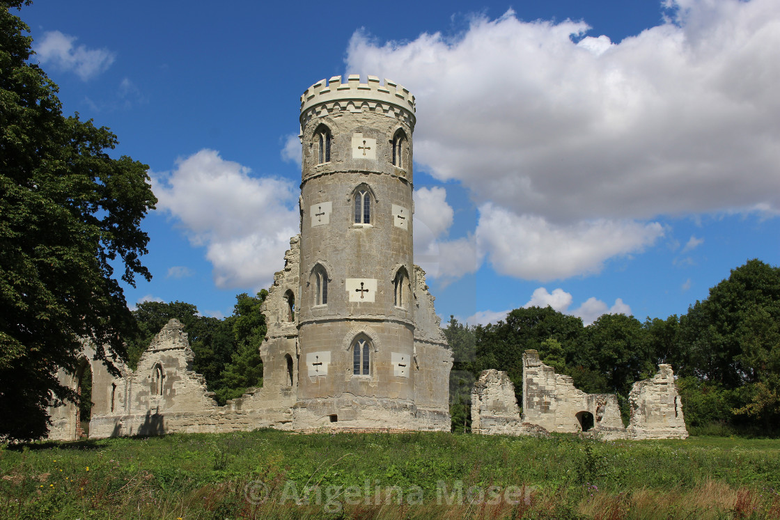 "Wimpole Folly Castle" stock image