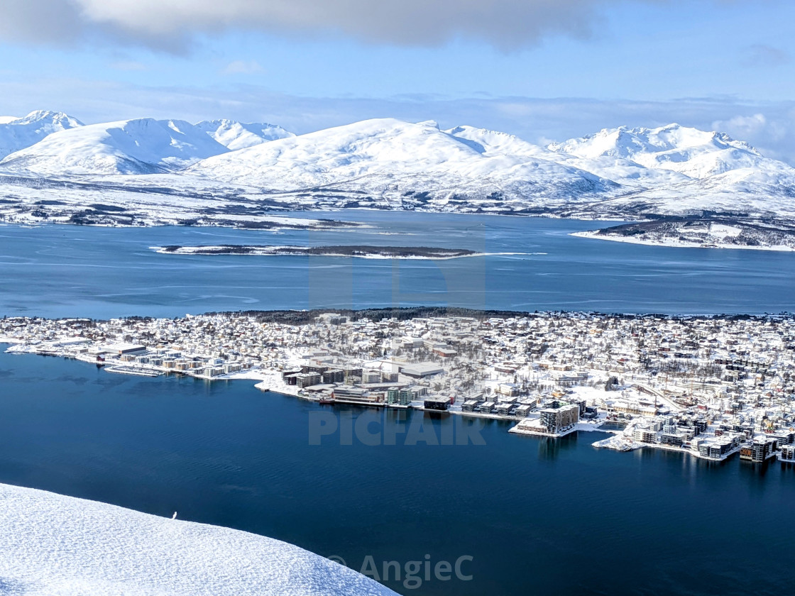 "View of Tromso island, Norway" stock image