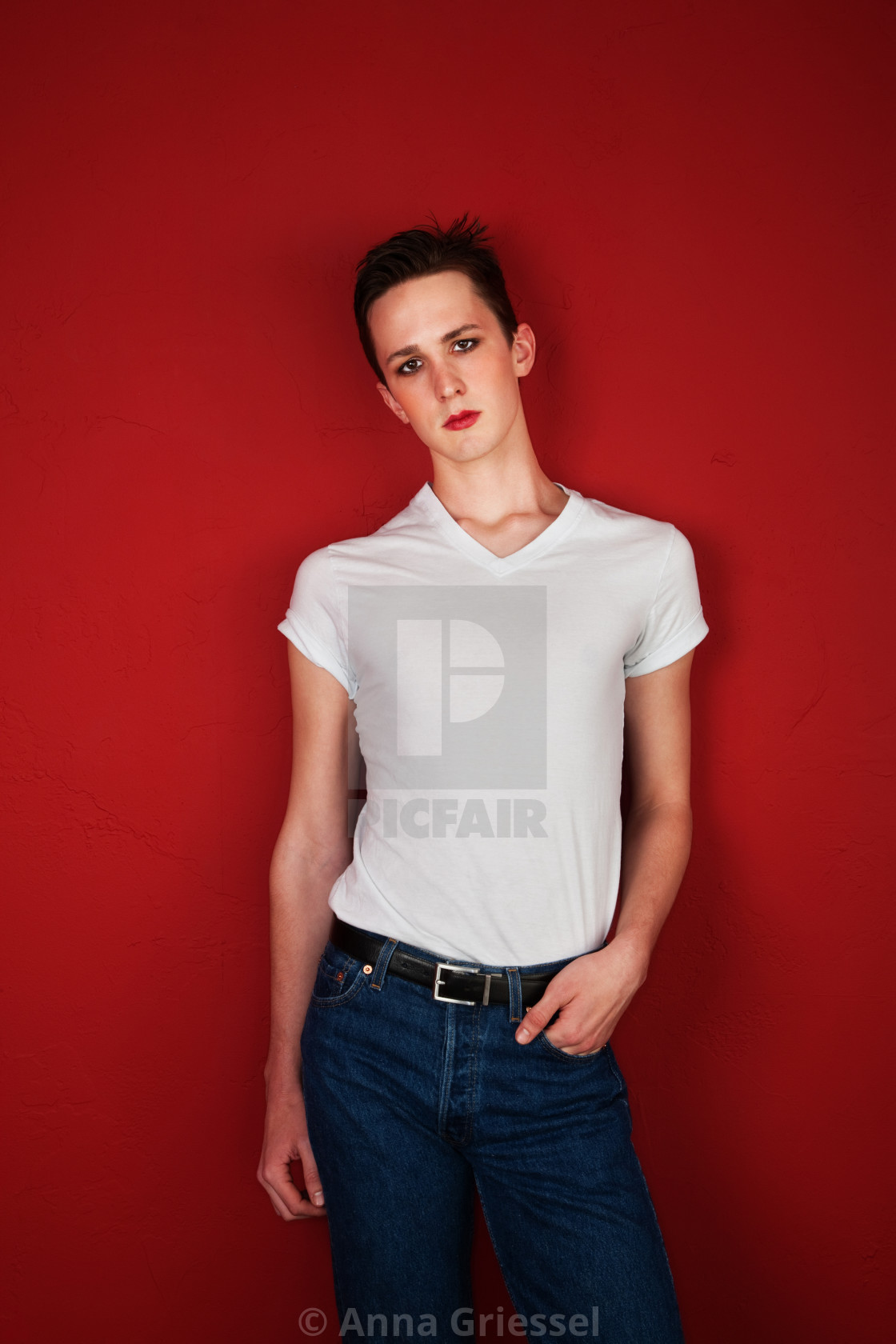 "Young Man with Hand in Pocket" stock image