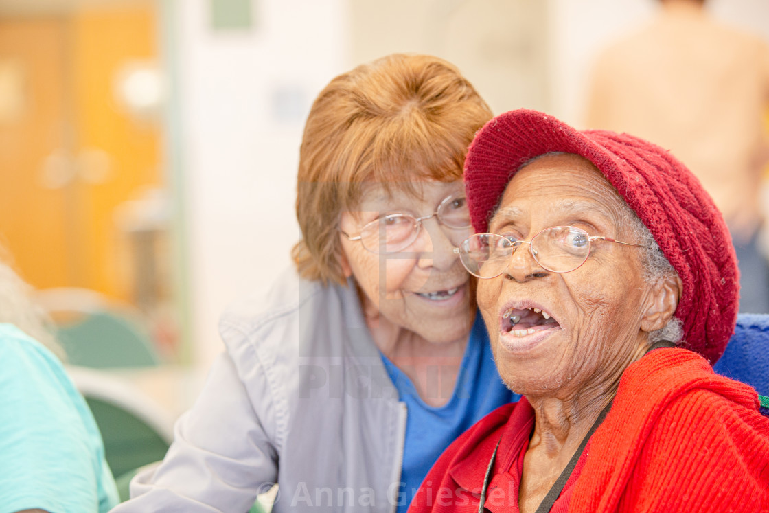 Two Older Woman Together in a Senior Center - License, download or print  for £ | Photos | Picfair