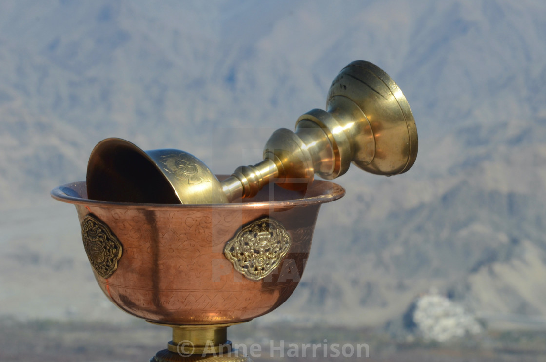 A Bronze Buddhist Prayer Bowl And A Golden Cup License Download Or Print For 10 00 Photos Picfair