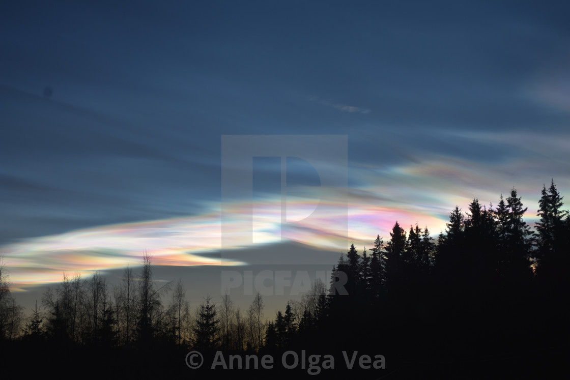 "Mother of pearl clouds" stock image