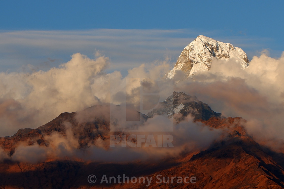 "Ghorepani Sunset" by Anthony Surace - $15.30 "Ghorepani Sunset" stock image