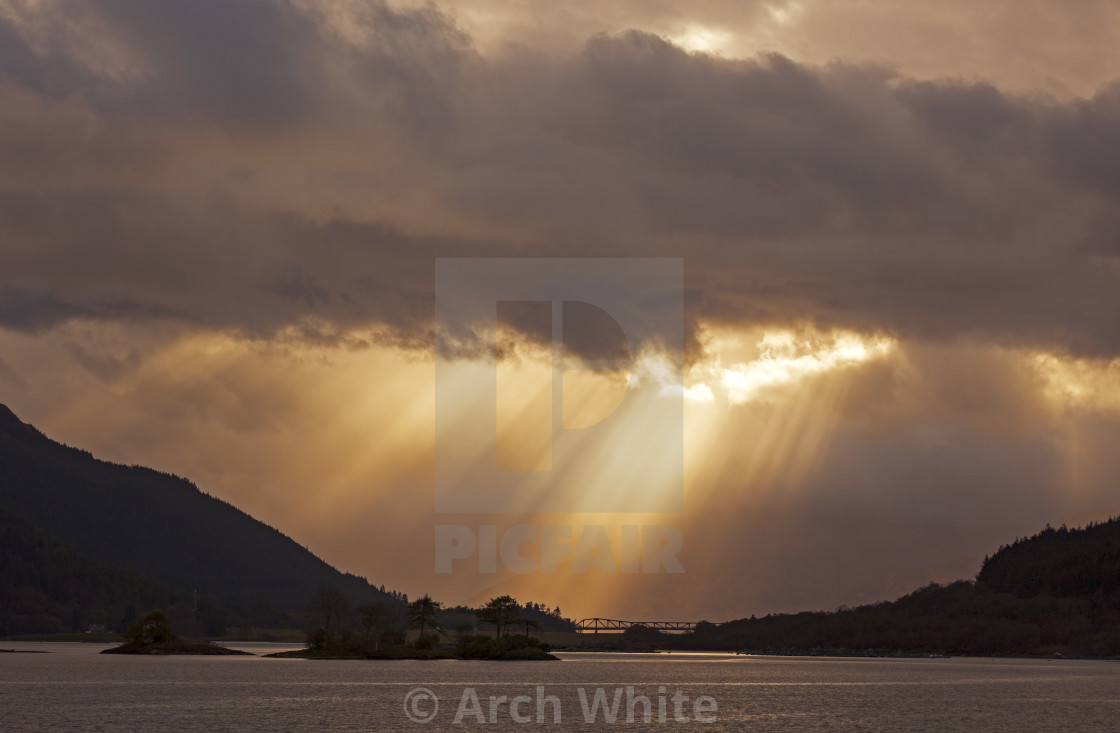 "Moody Sunset over Loch Leven, Ballachulish, Scotland, UK" by Arch White - $103.56 "Moody Sunset over Loch Leven, Ballachulish, Scotland, UK" stock image
