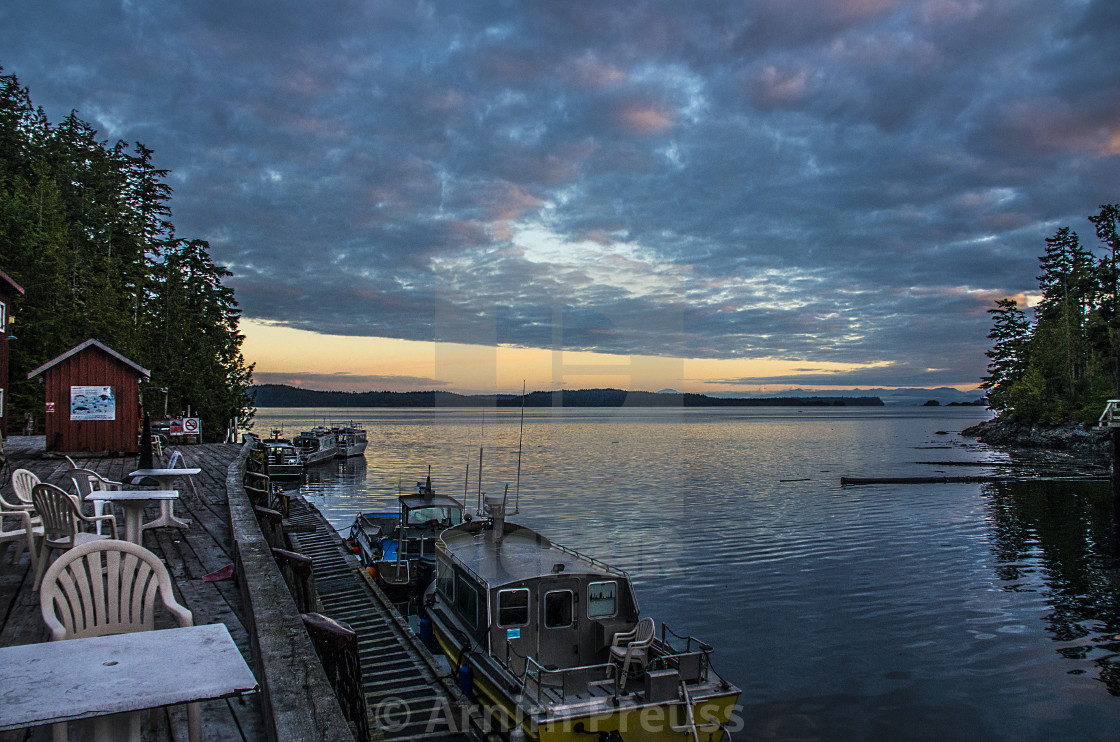 "Telegraph Cove Morning" stock image