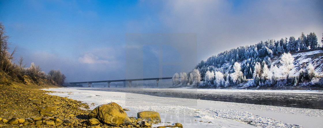 "Fraser River Landscape" stock image