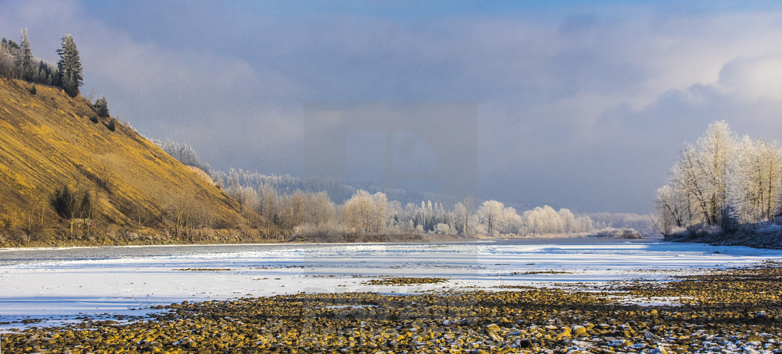 "Winter On The Nechako" stock image