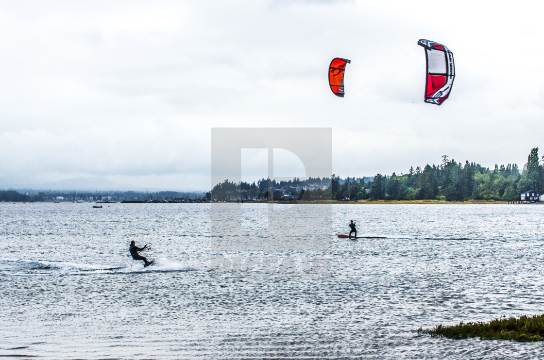 "Kite Surfing" stock image