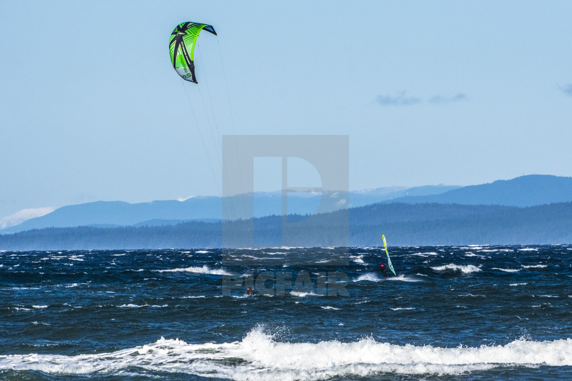 "Kite Surfing" stock image