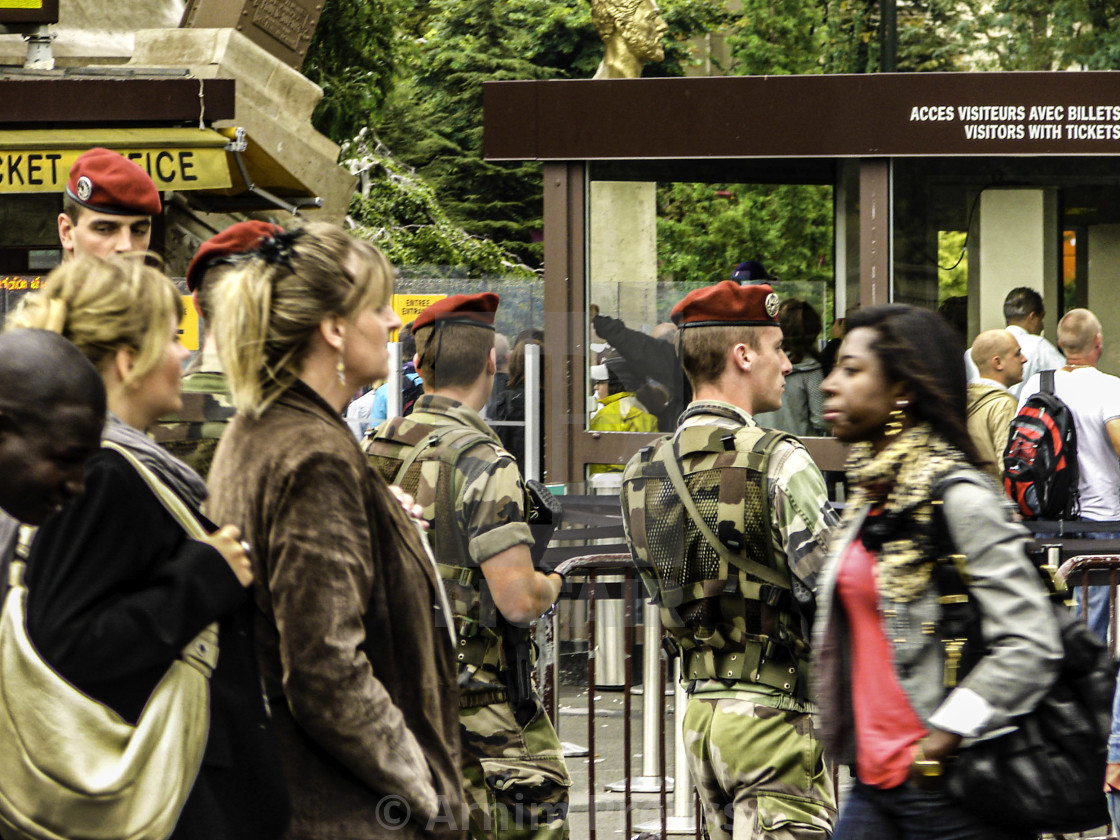 "Security At The Eiffel Tower" stock image