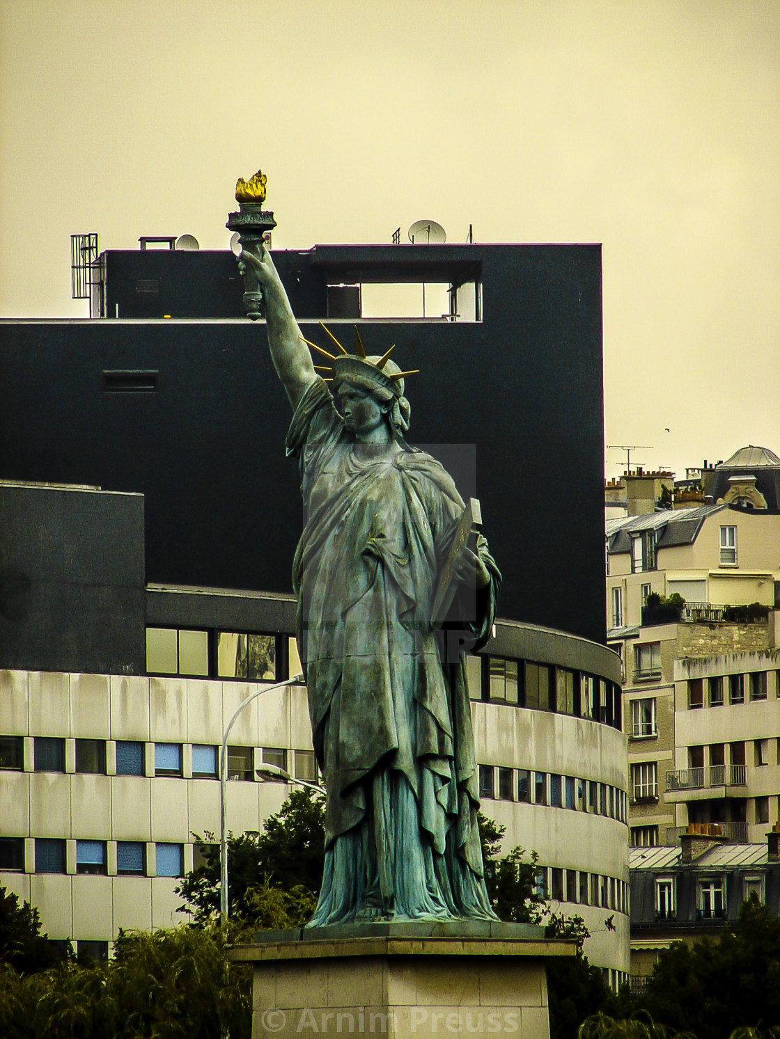 "The Statue Of Liberty, A Copy" stock image