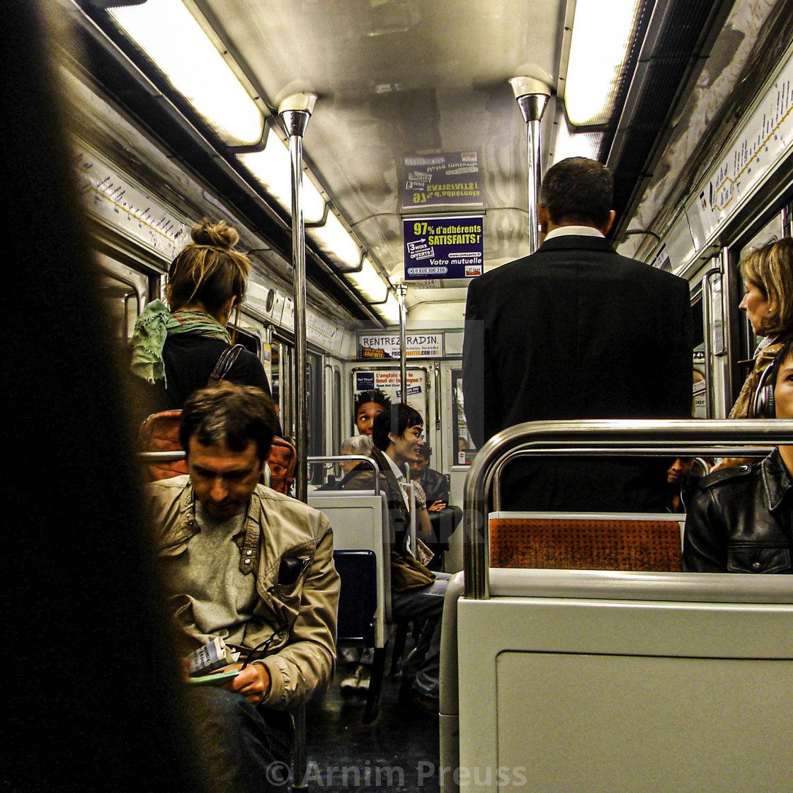 "In The Metro in Paris, France" stock image