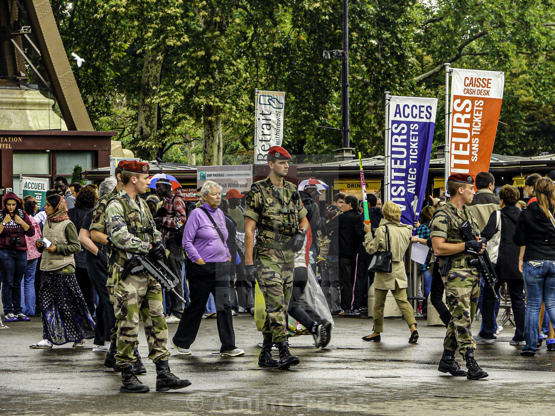 "Security At The Eiffel Tower" stock image