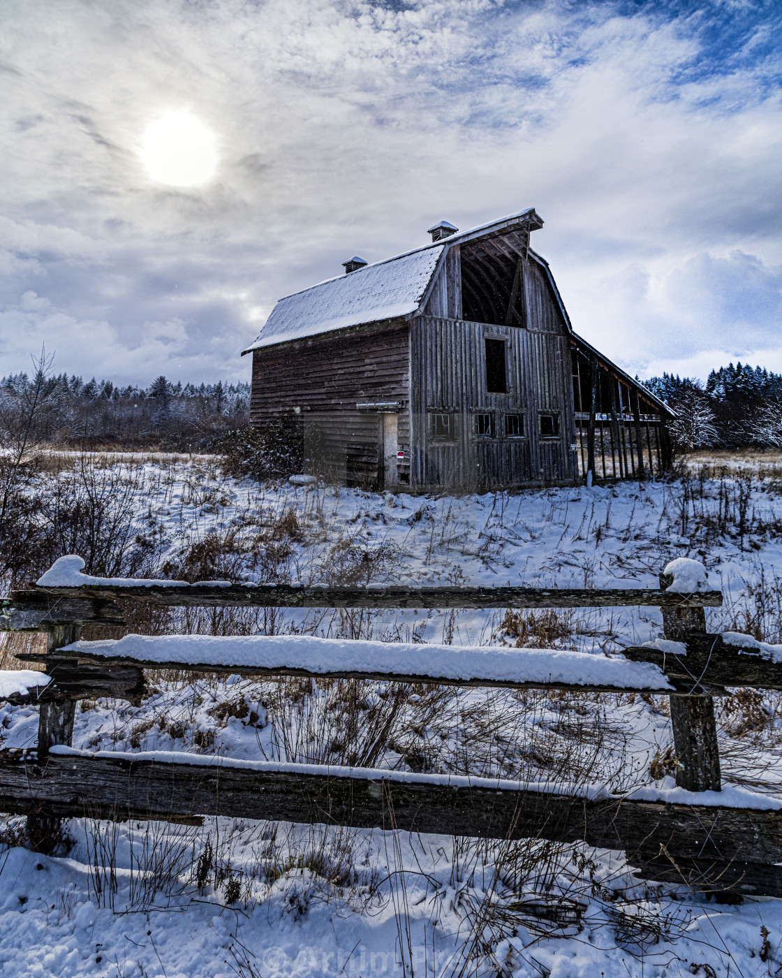 "Winter Scene On Vancouver Island" stock image