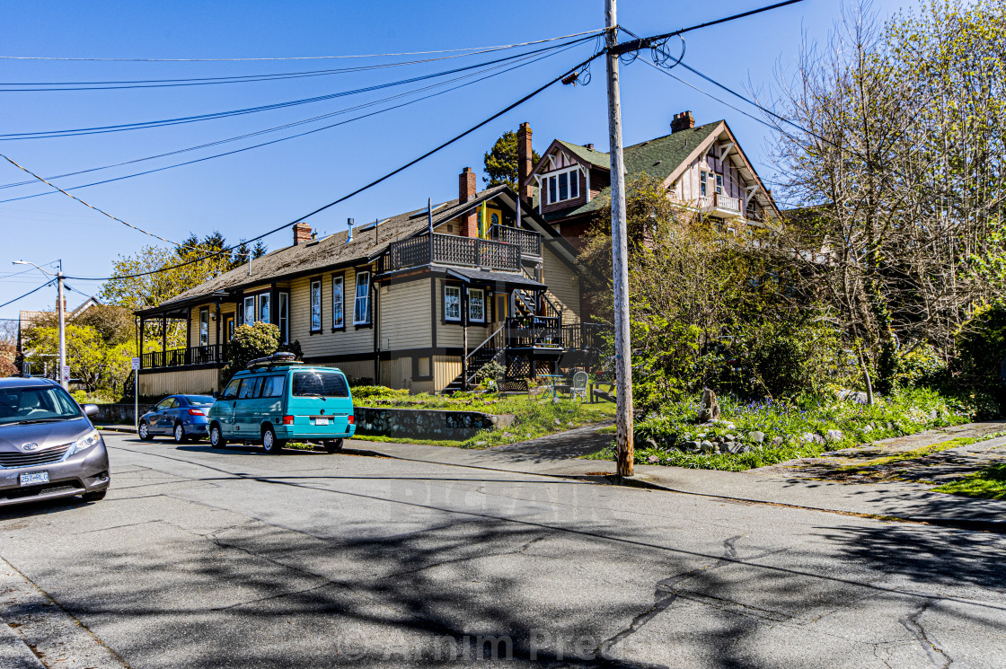 "Victoria's Old Neighbourhoods" by Arnim Preuss - £10.00 "Victoria's Old Neighbourhoods" stock image
