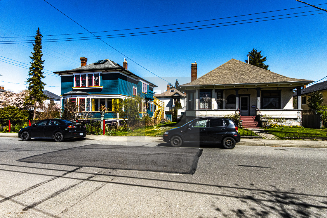 "Victoria's Old Neighbourhoods" by Arnim Preuss - £10.00 "Victoria's Old Neighbourhoods" stock image