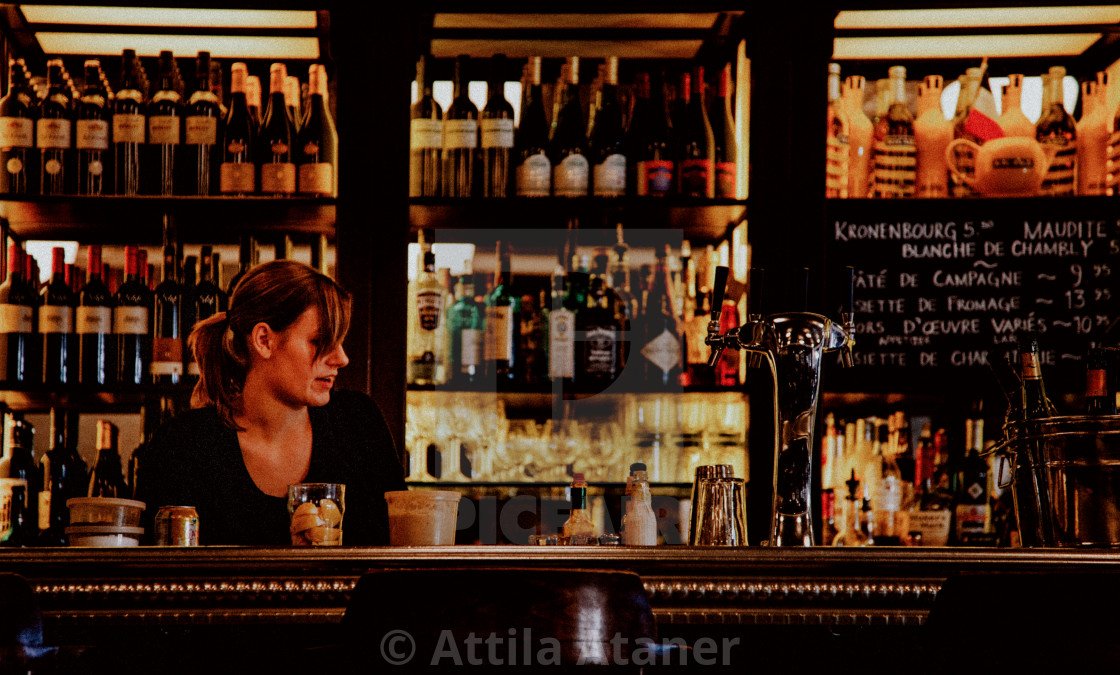 "Bar and Bartender (2)" by Attila Ataner - $31.06 "Bar and Bartender (2)" stock image