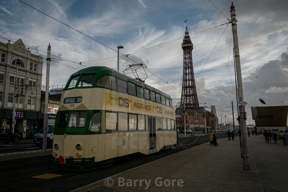 "Blackpool Tower and Tram" stock image