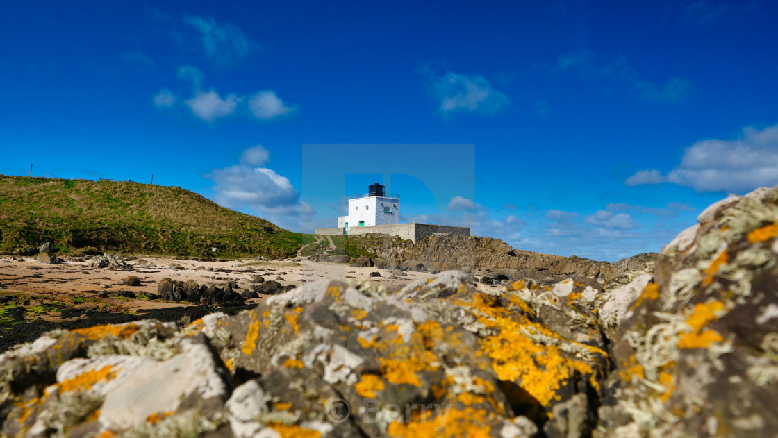 "Bamburgh Lighthouse Spring 2021" by Barry - £12.40 "Bamburgh Lighthouse Spring 2021" stock image
