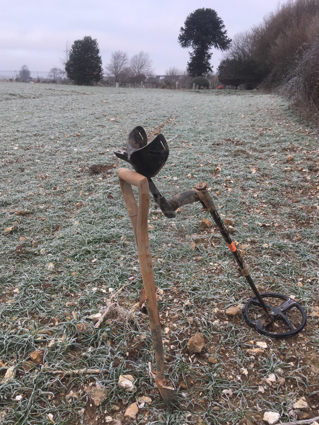 "Metal Detecting Cold Start" stock image