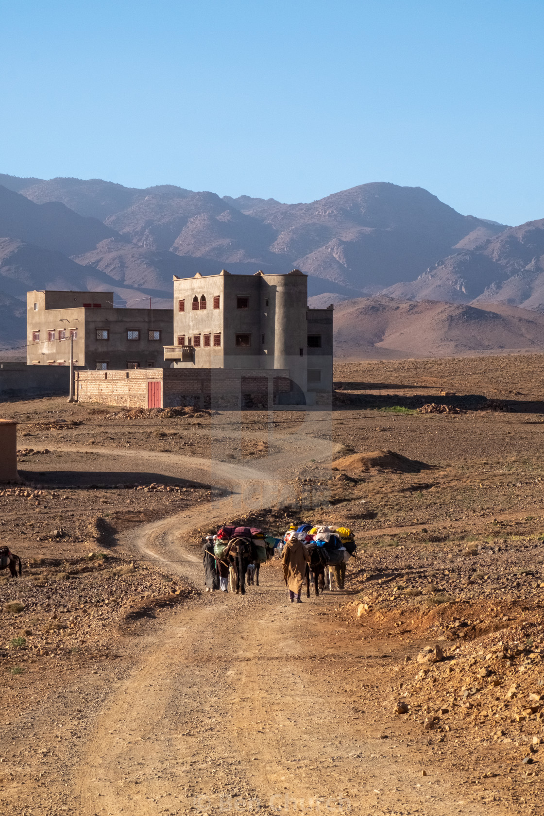 "Starting the Jebel Sahro Trek" stock image