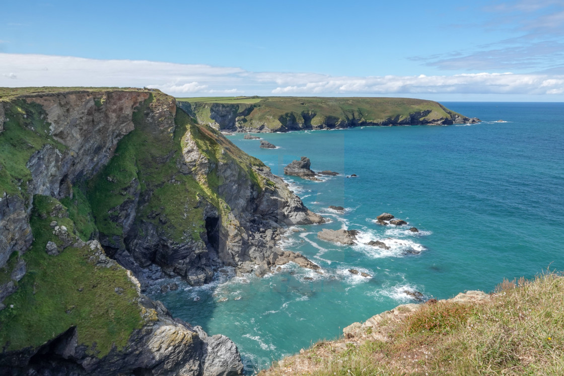 "Hell's Mouth, Cornwall" stock image