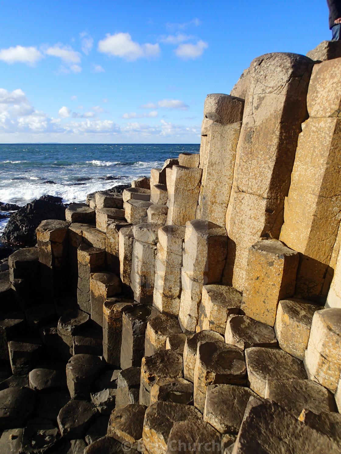 "Columnar Jointing in Basalt" stock image